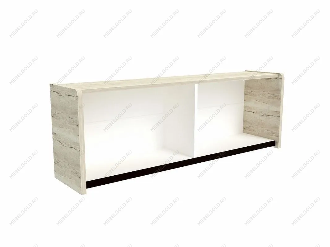 Шкаф-полка М-5 навесная, Мале (1244*279*427) Дуб галифакс белый, 31204 | изображение 2