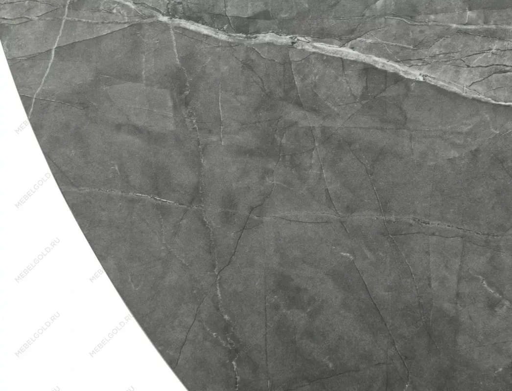 Стол обеденный Signal ANGEL II 120 (эффект серого мрамора/черный) | изображение 2