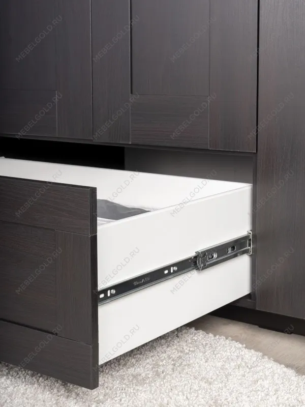 Шкаф Сириус, 4 двери и 1 ящик, 156х59х220 см, черно-коричневый, дуб венге | изображение 7