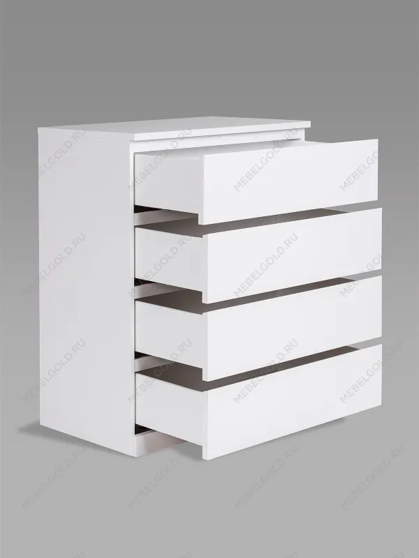 Комод Варма Прайм, 4 ящика, 80х100х48 см, эмаль, белый | изображение 9