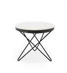 Стол журнальный Halmar LEILA 2 (белый мрамор/черный) | изображение 1