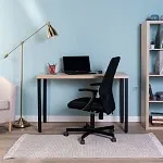 ИНГАР 1/ТТ стол письменный 120x75x55, дуб беленый/черный | изображение 3