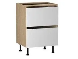 Стол с ящиками СЯ-60 (2), Женева (600*520*870) Дуб Палермо/Белый матовый, 22417