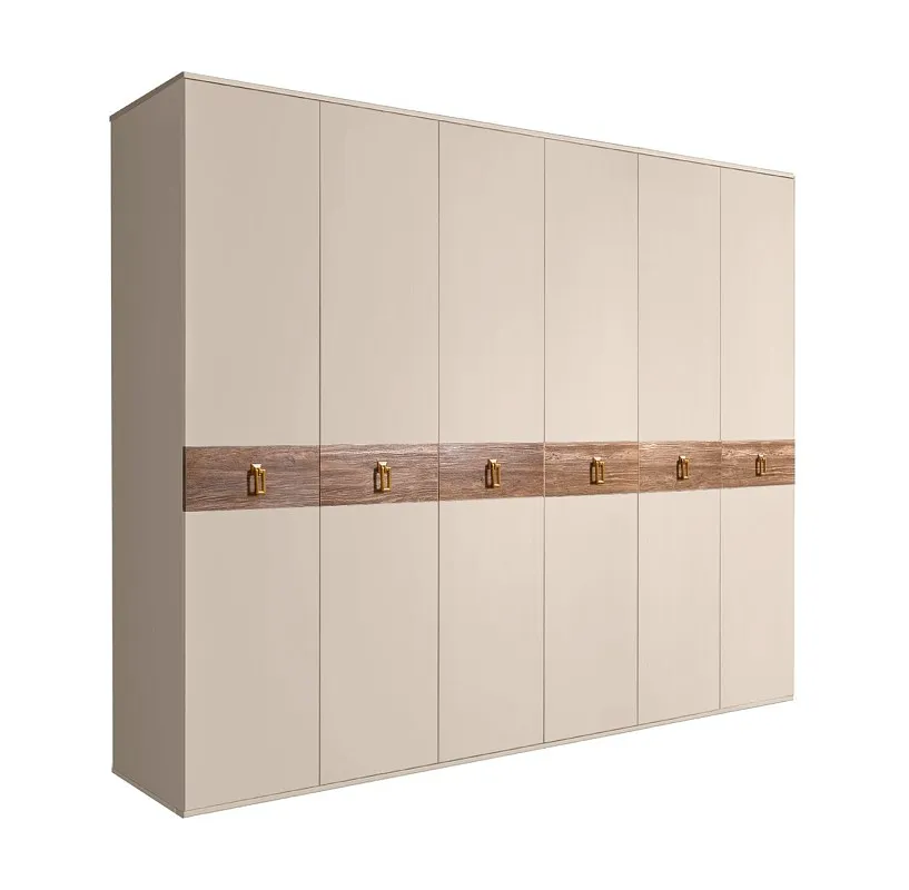 Шкаф 6-ти дв. Bogemia Wood Fa (Ваниль/Золото) БМШ2/6(Wo)