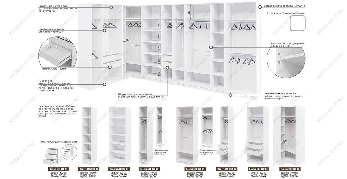 Шкаф Отис МН-039-08 П9 с фасадом МДФ (краска матовая RAL) | изображение 2