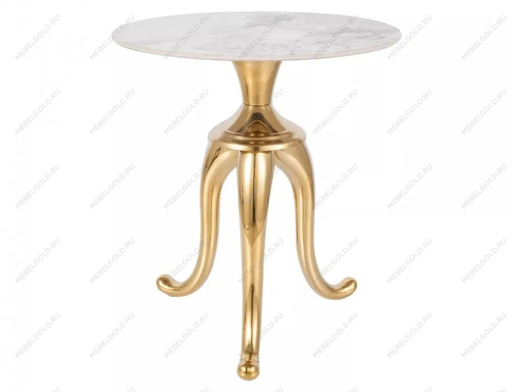 Стол журнальный Signal SNAKE (белый/золотой)