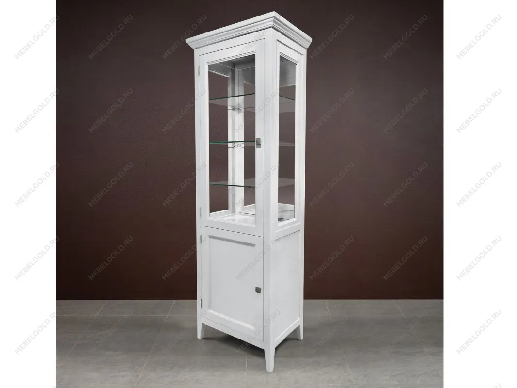 Витрина 1 дверная левая с зеркалом Manhattan (Белый) | изображение 3