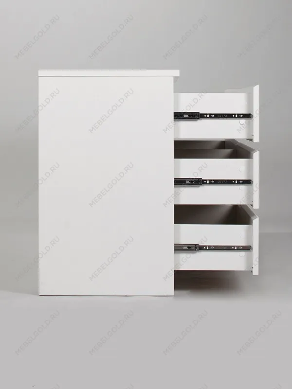 Комод Мальта, 6 ящиков, горизонтальный, с доводчиками, 160х48х76 см, белый | изображение 14
