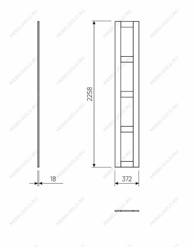 Комплект дверей для шкафа МАКС 75 см, 4 заполнения, белый | изображение 1