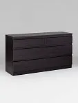 Комод Кастор, 6 ящиков, 129х40х71 см, черно-коричневый, дуб венге | изображение 11
