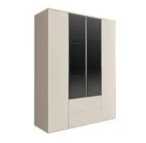 Шкаф 4-х дв. с ящиками Bogemia Air (Слоновая кость/Серебро) БМШ2/42(2)