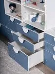 Стеллаж Пикси, с тремя выдвижными ящиками 60x57x120, озорной василек | изображение 4