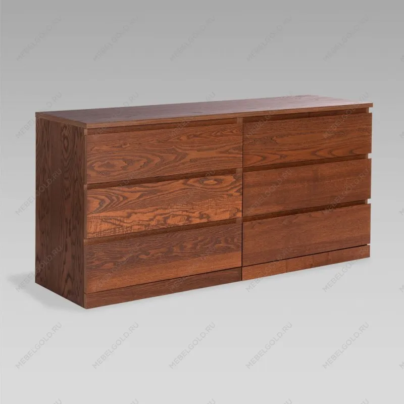 Варма Прайм 6Д комод 160x77x48 шпон ясень, коричневый