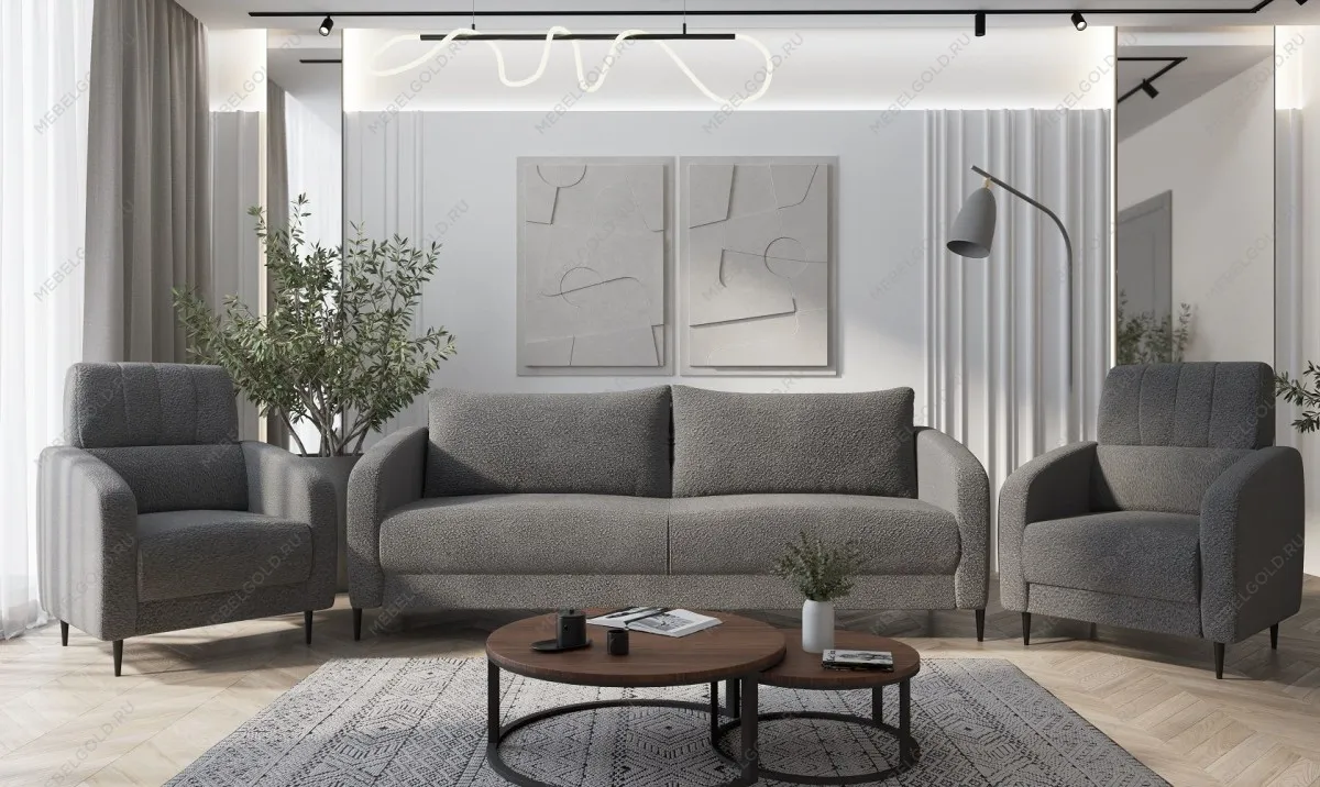 Диван Стелла 3х местный серый | изображение 5