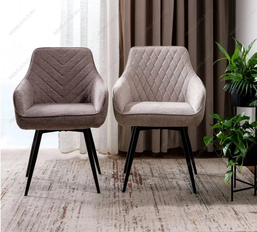 Стул кухонный Signal SERVIO Brego 34 поворотный (бежевый/черный) | изображение 5