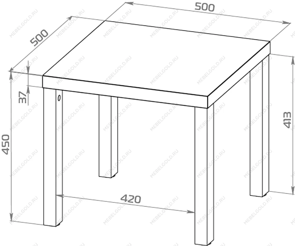 ЛАКК / ЭНКЕЛЬ Журнальный стол ИКЕА / IKEA 50, тамбурат, дуб беленый | изображение 3