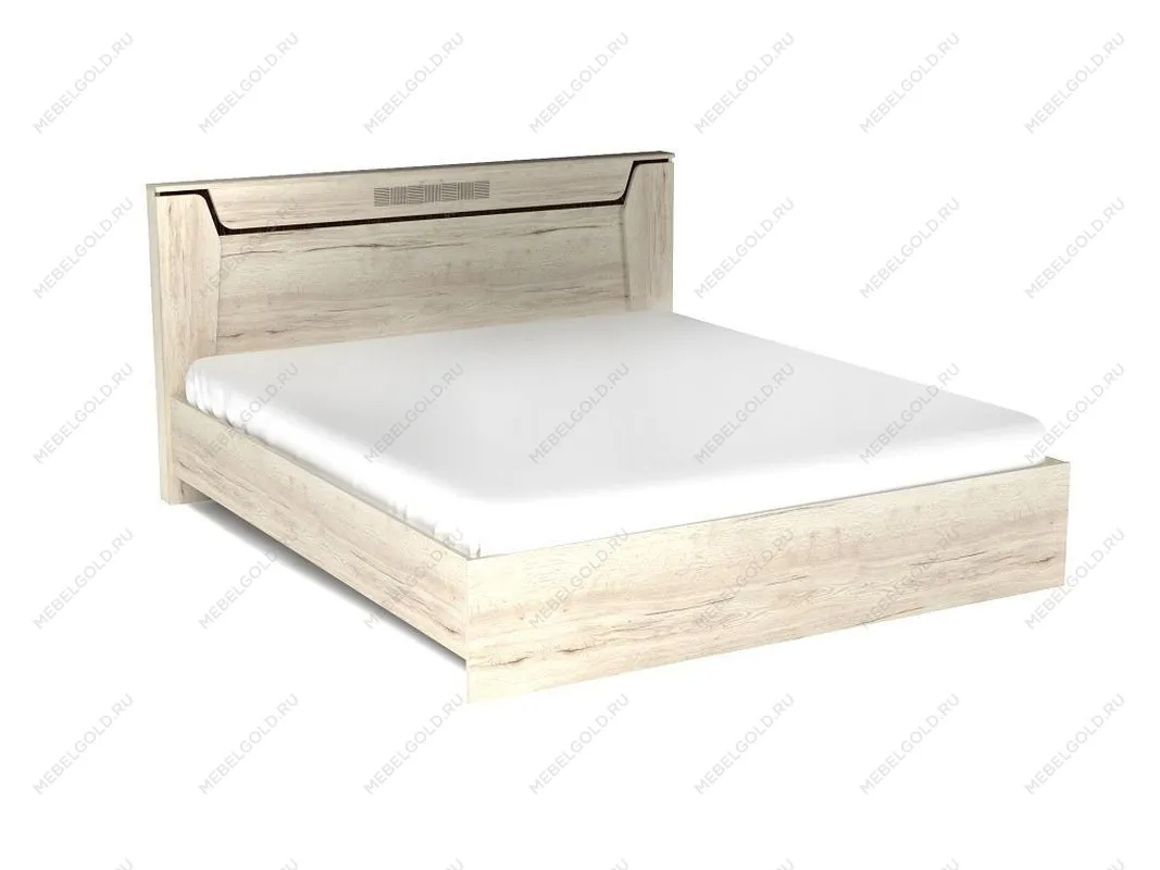 Кровать (каркас) Люкс 1800, Мале (1860*2125*1000) Дуб галифакс белый, 11228