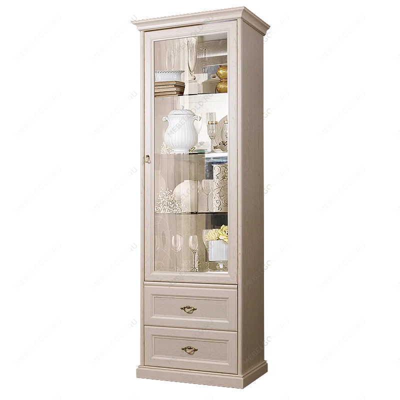 Витрина для посуды 1-створчатая Венеция дуб седан ВНВ1-1С