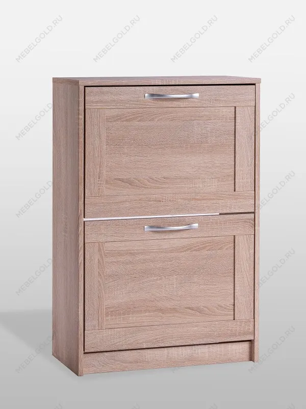 Обувница Сириусс 2 откидными ящиками, 60 х 25 х 89 см, ЛДСП, дуб сонома | изображение 5