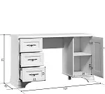 Стол туалетный Кентаки TOL белый | изображение 1