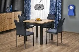 Стол обеденный Halmar QUBIK 80 (дуб артизан/черный)