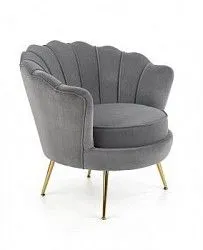 Кресло Halmar AMORINITO (серый/золотой)