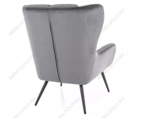 Кресло Signal LOUIS Velvet 14 (серый/черный) | изображение 1
