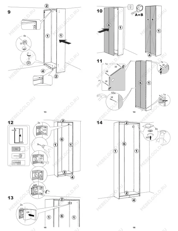 Шкаф Макс, 2 двери, 75х38х233 см, черно-коричневый, дуб венге | изображение 17