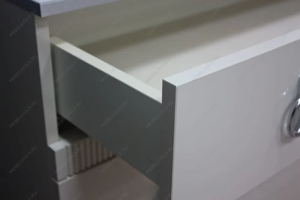 м. Марьина Роща - Комод узкий c планкой Римини СОЛО (белый серебро) РМКМ-2 (s) | изображение 6