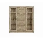 БРИМНЭС / СИРИУС тумба ИКЕА / IKEA 2 двери со стеклом и 4 ящика 117х123 сонома | изображение 1