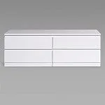 Варма Прайм 4Д комод 160x55x48, белый | изображение 1