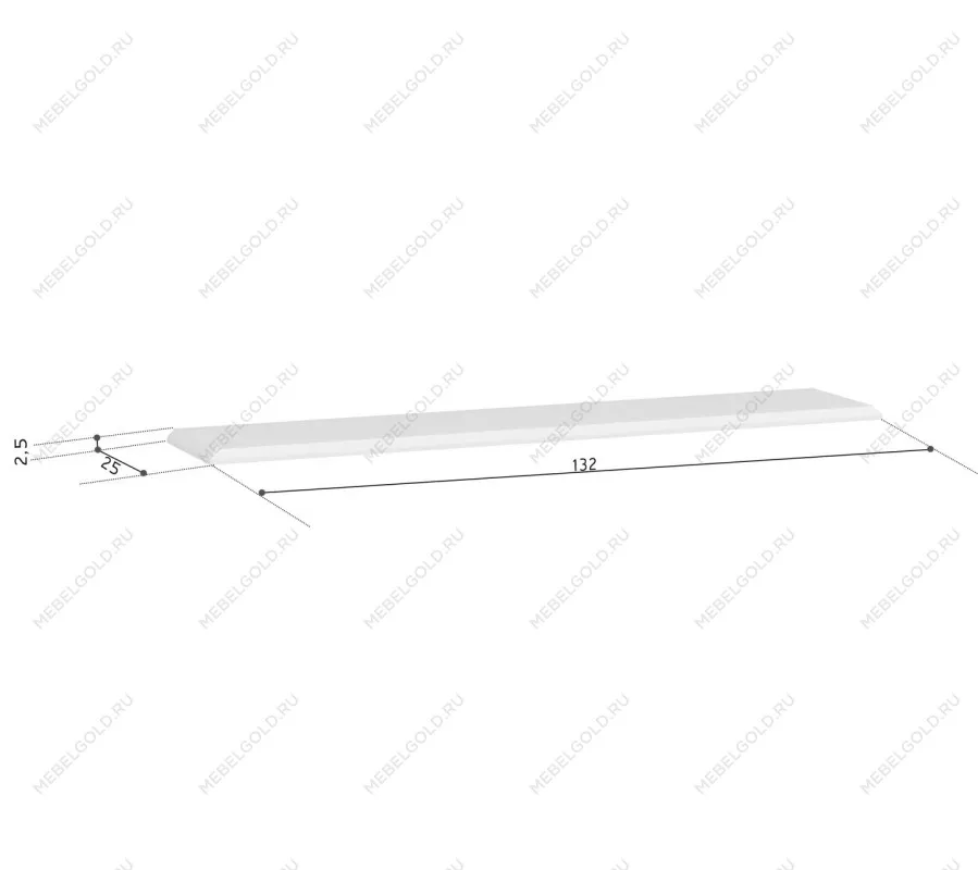 Полка Стилиус POL130 (Лиственница сибирская) - Выставка Лобня | изображение 3