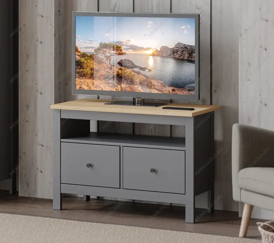 САГА тумба 2 ящика серая/ясень | изображение 5