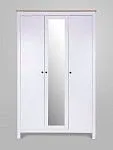Шкаф распашной Сага, 3 двери, 132х64х215 см, белый/ясень | изображение 7