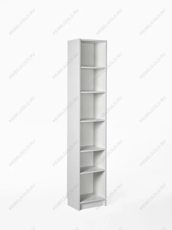 Стеллаж Варма, 6 полок, 38х198х28 см, белый | изображение 7