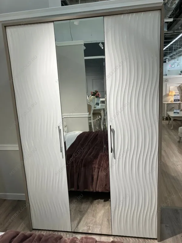 Шкаф Гравита 3-дверный белый глянец | изображение 2