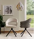 Стул кухонный Signal BORGO Raven 07 поворотный (серый/черный) | изображение 3