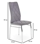 Стул кухонный Halmar K309 (серый/хром) | изображение 1