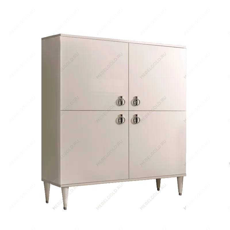 Пенал 4 двери Римини (Бежевый/Серебро) РМП-3