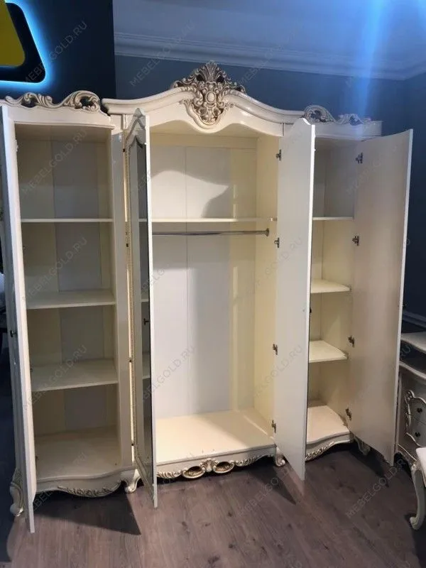 Шкаф Джоконда 4-дверный крем глянец | изображение 1