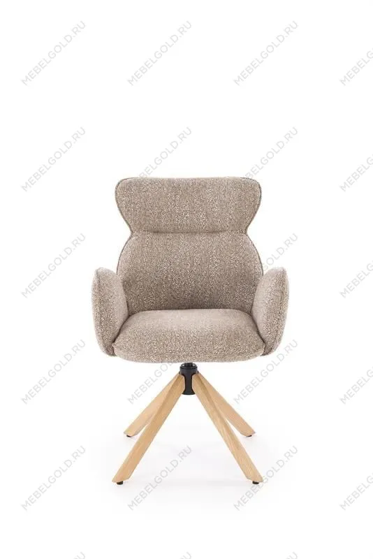 Стул кухонный Halmar K585 поворотный (темно-бежевый/дуб натуральный) | изображение 2