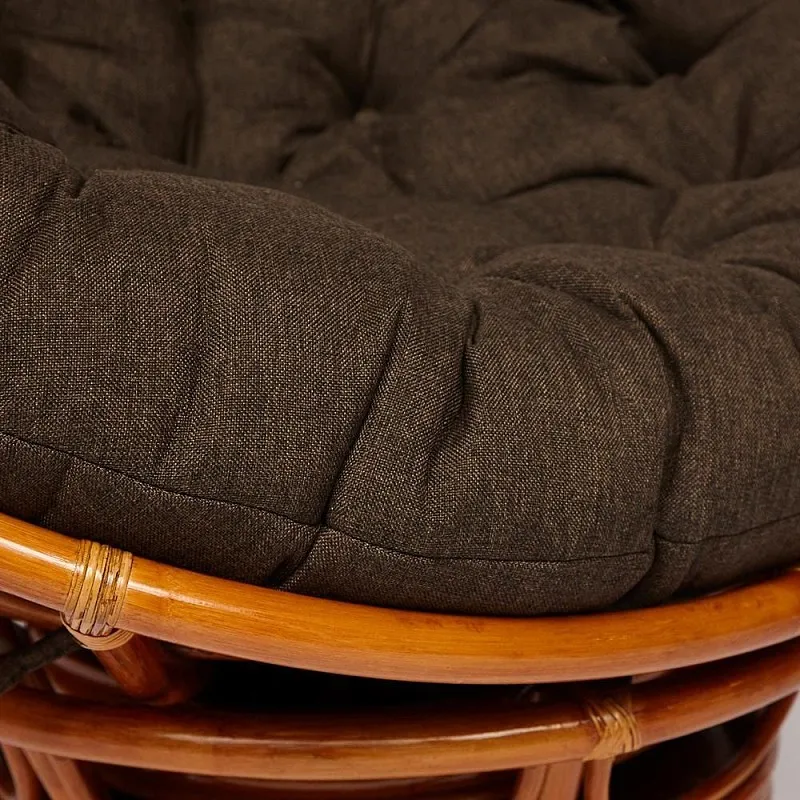 Кресло-качалка Papasan с подушкой Коньяк, коричневый | изображение 5