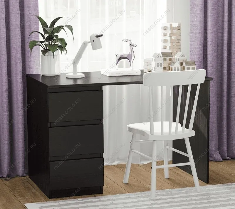 КАСТОР (KULLEN) стол письменный ИКЕА / IKEA 3 ящика 116х65 Дуб Венге | изображение 6