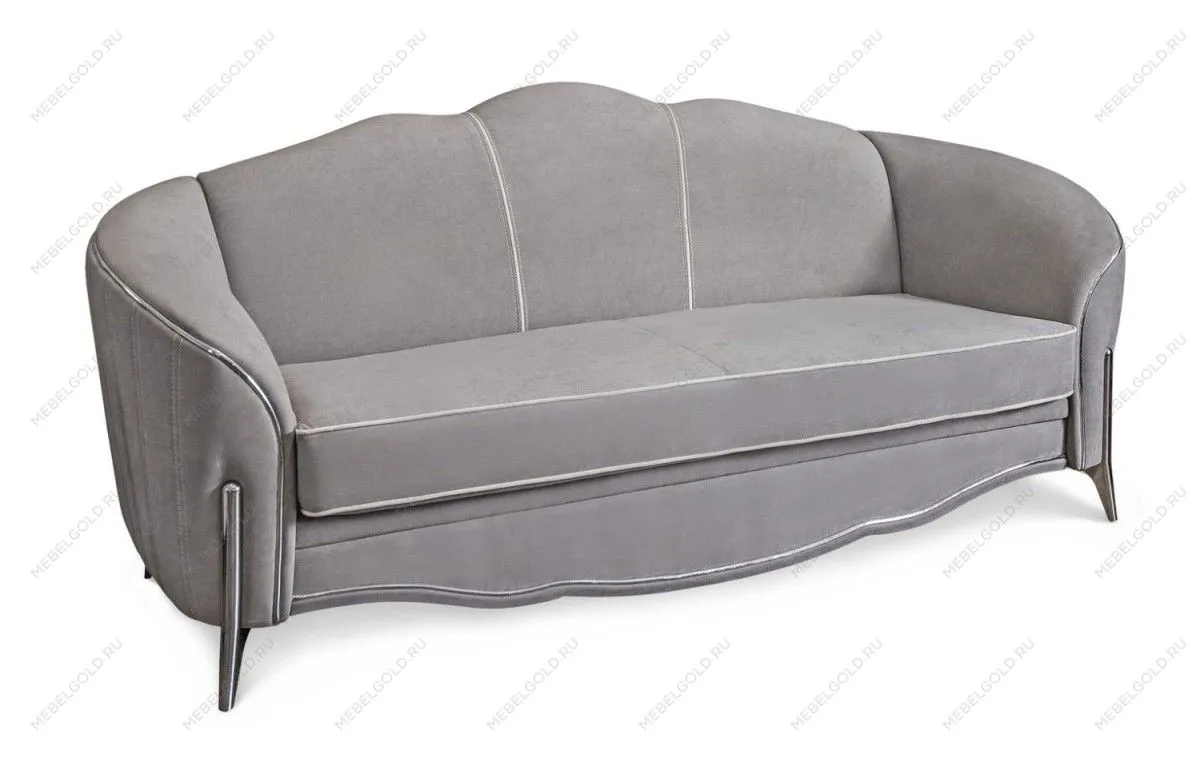 Диван Гравита 3х местный серый серебро