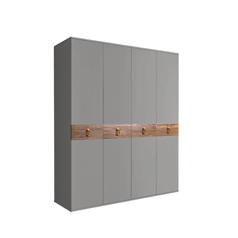 Шкаф 4-х дв. Bogemia Wood Fa (Серый/Золото) БМШ2/4(Wo)