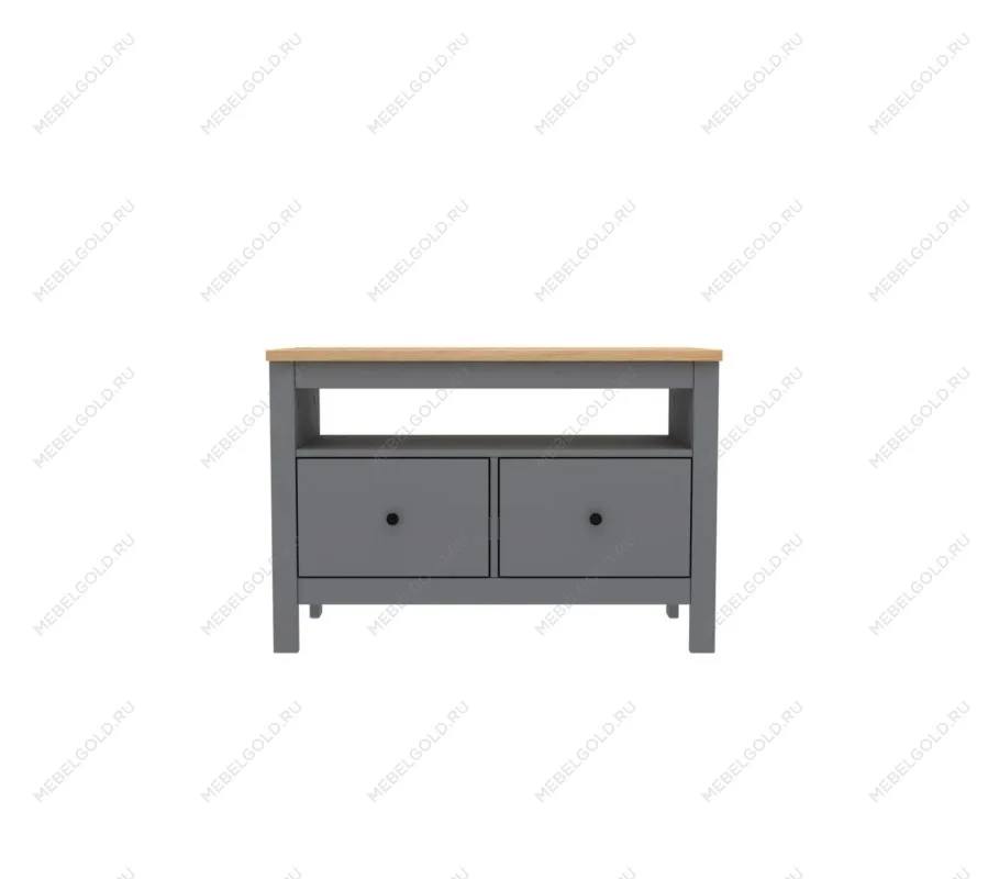 САГА тумба 2 ящика серая/ясень | изображение 1