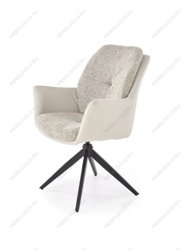 Стул кухонный Halmar K591 поворотный (светло-серый/черный)