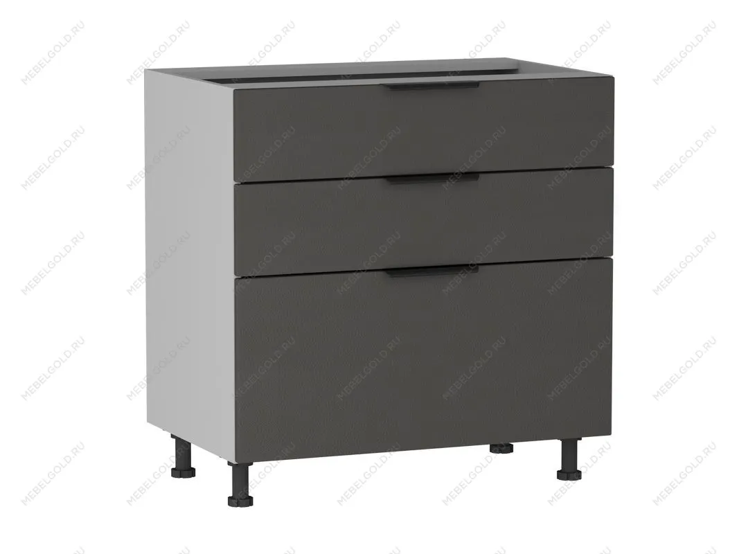 Стол с ящиками СЯ-80 (176/356), Ватель (800*523*820) Экокожа Серый, 23320