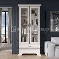 Шкаф с витриной Тиффани 2V2S вудлайн кремовый