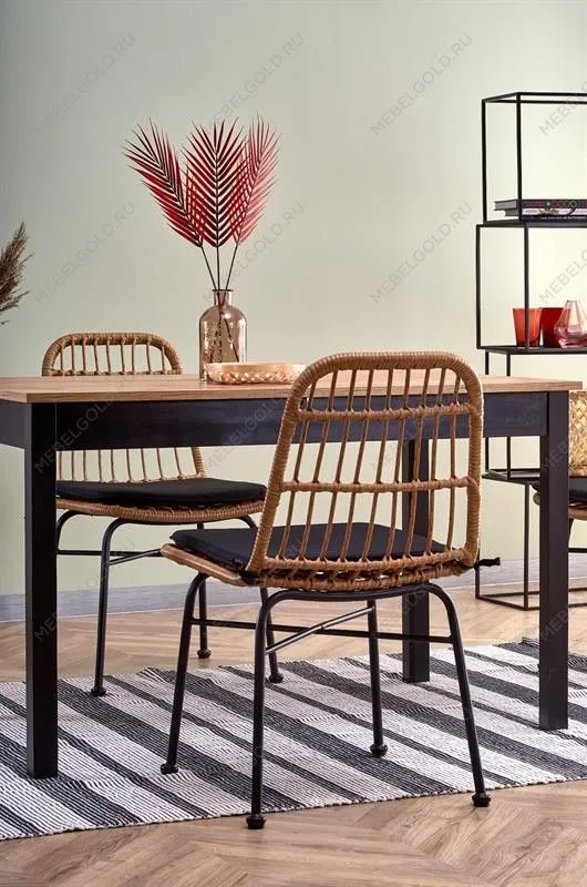 Стол обеденный Halmar GREG раскладной (дуб вотан/черный) | изображение 9